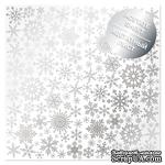 Ацетатний аркуш з фольгуванням Silver Snowflakes 30,5х30,5 см, ТМ Фабрика Декору - ScrapUA.com