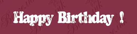 Чіпборд від Вензелик - Напис «Happy birthday 02», розмір: 16x120 мм