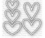 Ніж для вирубки My Favorite Things - Die-namics Lots of Hearts Hearts Outlines