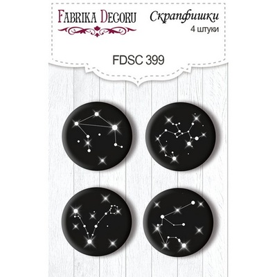 Набір скрап-фішок 4шт. Mystical space EN 399, ТМ Фабрика Декору