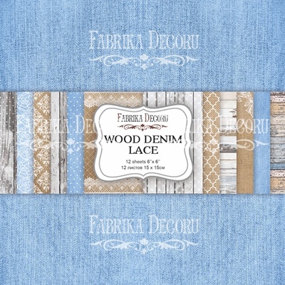 Набір фішок Wood denim lace 15x15см, ТМ Фабрика Декору