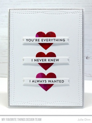 Ніж для вирубки My Favorite Things - Die-namics Hearts in a Row - Vertical