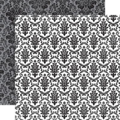 Аркуш скрап-паперу Echo Park - Onyx Damask, 30x30 см