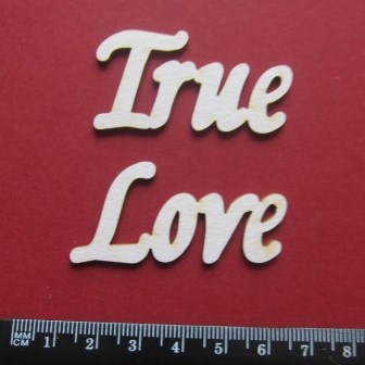 Чіпборд від Вензелик - Слова "True love', ширина фрази: 104 мм