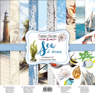 Набір скрап-паперу Sea of dreams 20x20см, ТМ Фабрика Декору
