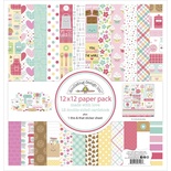 Набір паперу для скрапбукінгу від Doodlebug - Made With Love, 30x30 см, 12+1