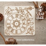 Чіпборд ScrapBox - Годинник з гостролистом Hh-025