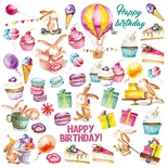 Аркуш з картинками для вирізання Sweet Birthday 20x20см, ТМ Фабрика Декору