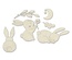 Набiр чіпбордiв Sweet bunny 10x15см #707, колір молочний, ТМ Фабрика Декору