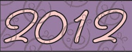 Чіпборд напис "2012", №2.