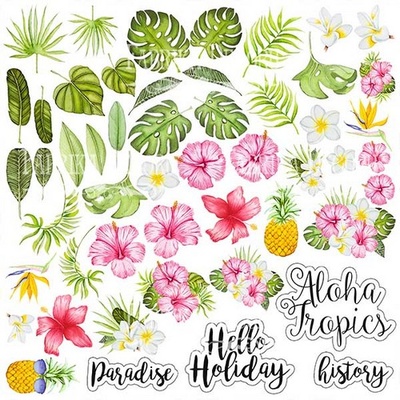 Аркуш для вирізання Tropical paradise, ТМ Фабрика Декору