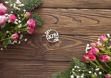 Чіпборд від WOODchic - Новорічна кулька 2019 з зірками, 4.5x4.5см