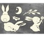Набiр чіпбордiв Sweet bunny 10x15см #707, колір молочний, ТМ Фабрика Декору
