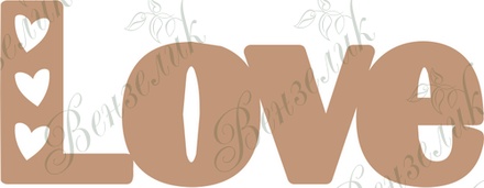 Чіпборд від Вензелик - Love 04, розмір: 26*67 мм