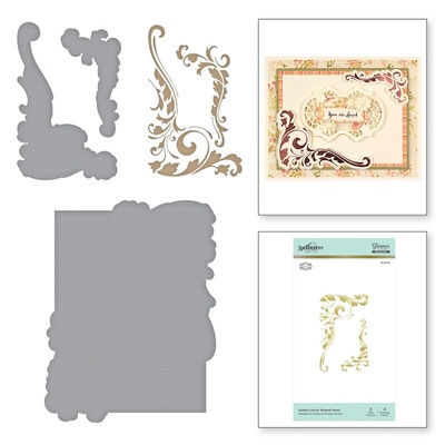Пластини для фольгування від Spellbinders - Gilded Leaves Shaped Panel Glimmer Hot Foil Plate The Gilded Age by Becca Feeken