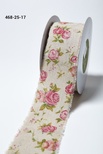 Стрічка - Vintage InspiRed Print Pink Floral - рожевий, ширина — 64 мм, довжина 90 см