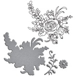 Ніж для вирубки + штампи від Spellbinders - Flower Bouquet
