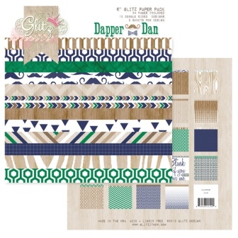 Набір паперу Glitz Design - Dapper Dan Paper Pad, 15х15см