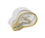 Заготовка для шейкера Lightbulb LOVE 11,5x7,7 см, колір золото, ТМ Фабрика Декору