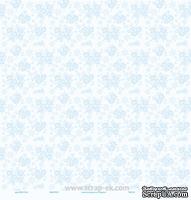 Лист бумаги от TM EK, в цветочек, коллекция WINTER, 30х30 см