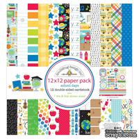 Набор бумаги для скрапбукинга от Doodlebug - School Days, 30х30 см, 12+1 лист