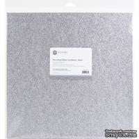 Глиттерный лист ETC Papers Non-Shed Glitter Cardstock, 30,5x30,5 см, цвет серебро, 1 шт. - ScrapUA.com