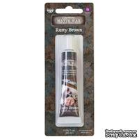 Восковая паста от Prima Finnabair Art - Alchemy Matte Wax .68 Fluid Ounce - Rusty Brown, 20 мл