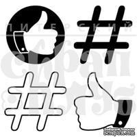 Штамп от Питерского Скрапклуба - Хаштеги, 2х8 см - ScrapUA.com