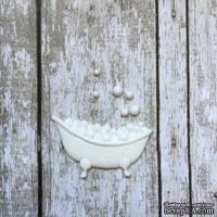 Ванна, пластиковое украшение от Е.В.A, белая, 3,5х2см - ScrapUA.com