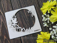 Чипборд рамка осень тыковка от WOODchic, 10х9 см - ScrapUA.com