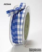 Лента SOLID/CHECK, цвет ROYAL BLUE/WHITE, ширина 9,5мм, длина 90см