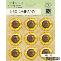 Наклейки от K&amp;Company - Tim Coffey Foliage- Sunflowers Clearly Yours - ScrapUA.com