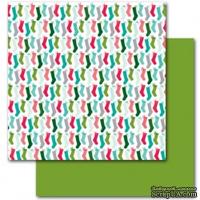 Двусторонний лист картона от American Crafts - Tidings & Tins, Dear Lizzy Christmas, 30х30 см, 1 шт.