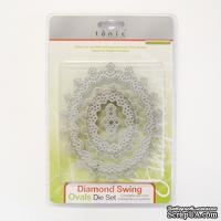 ЦЕНА СНИЖЕНА! Лезвие Tonic Studios - Simplicity Verso – Diamond Swing Oval Die Set, 5 штук