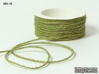 Джутовый шнур  Twisted Burlap - Olive, 1 мм, цвет: салатовый, 90 см