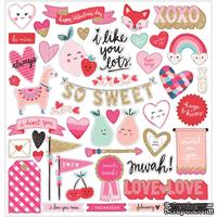 Высечки из чипборда от Crate Paper - Main Squeeze Chipboard Stickers 12"X12" - 30x30 см, 47 шт