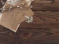 Чипборд от WOODchic - &quot;Ветка с завитками 3&quot; - ScrapUA.com