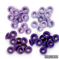 Люверсы Standard Eyelets от We R Memory Keepers - Aluminum Purple, 60 штук, 4 оттенка - ScrapUA.com