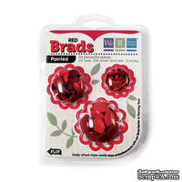 Брадсы от We R Memory Keepers -  Basic Brads Painted - Red 