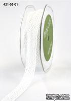 Вязаное кружево White, ширина 1,3 см, длина 90 см, цвет белый