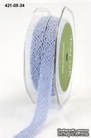 Вязаное кружево Blue, ширина 1,3 см, длина 90 см, цвет голубой - ScrapUA.com