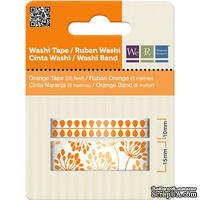 Бумажный скотч Washi Tape Orange, длина 16 м, ширина 10-15 мм, 2 шт. - ScrapUA.com