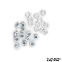 Люверси і кільця від WeRM - We R Eyelets & Washers Standard -3/16, колір білий, 30 шт.