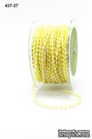 Нить с бусинкам от May Arts - String Beads - Yellow, 4 мм, цвет желтый, длина 90 см - ScrapUA.com