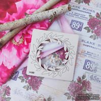 Чипборд венок лиственный от WOODchic, 9х9см - ScrapUA.com