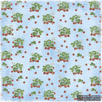 Двусторонний лист бумаги для скрапбукинга от Maja Design - Life in the Country - Grow Strawberries, 30x30 см