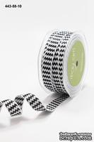 Лента Black/White, цвет белый/черный, ширина 1,6 см, длина 90 см