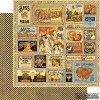 Лист скрапбумаги Graphic 45 - Farmers Market, двусторонняя, 30х30 см - ScrapUA.com