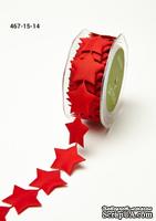 Лента - Star Banner Red - красная, ширина - 38 мм, длина 90 см