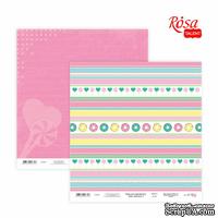 Бумага для скрапбукинга от ROSA TALENT - Cake delicious 2, двусторонняя, 30х30см, 200г/м2 - ScrapUA.com